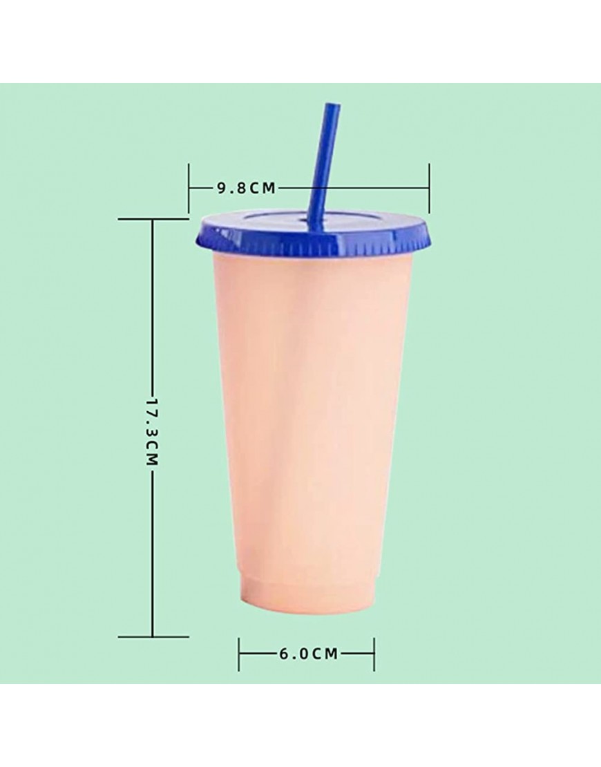 Yiifunglong Vaso de 700 ml para bebidas frías que cambia de color reutilizables con tapas y pajitas taza de agua ecológica de gran capacidad PP que cambia de color para fiesta de verano morado - BOKFTJ3Q