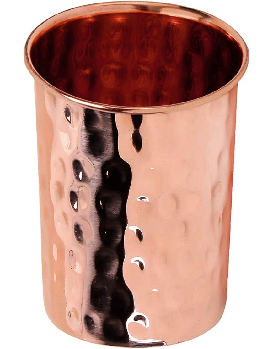 Zap Impex Vasos martillados de cobre cristal cobre puro curación ayurvédica. - BOFHD9D6