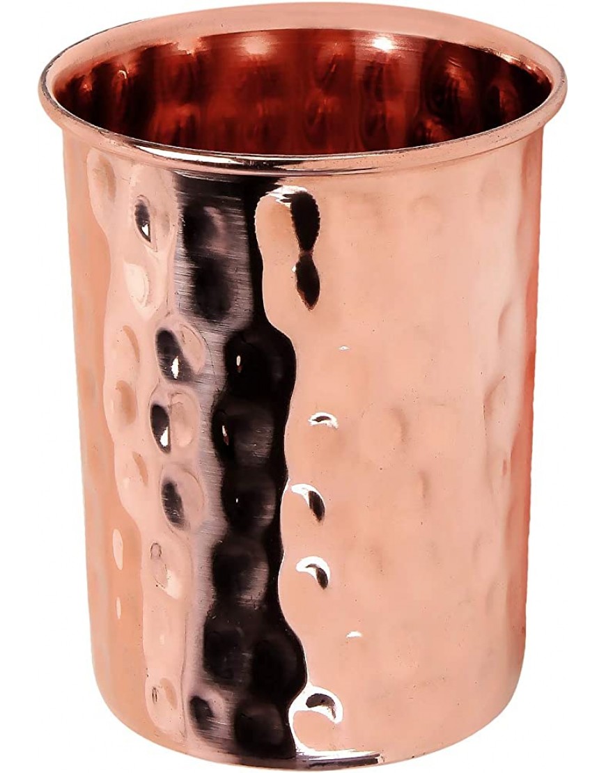 Zap Impex Vasos martillados de cobre cristal cobre puro curación ayurvédica. - BOFHD9D6