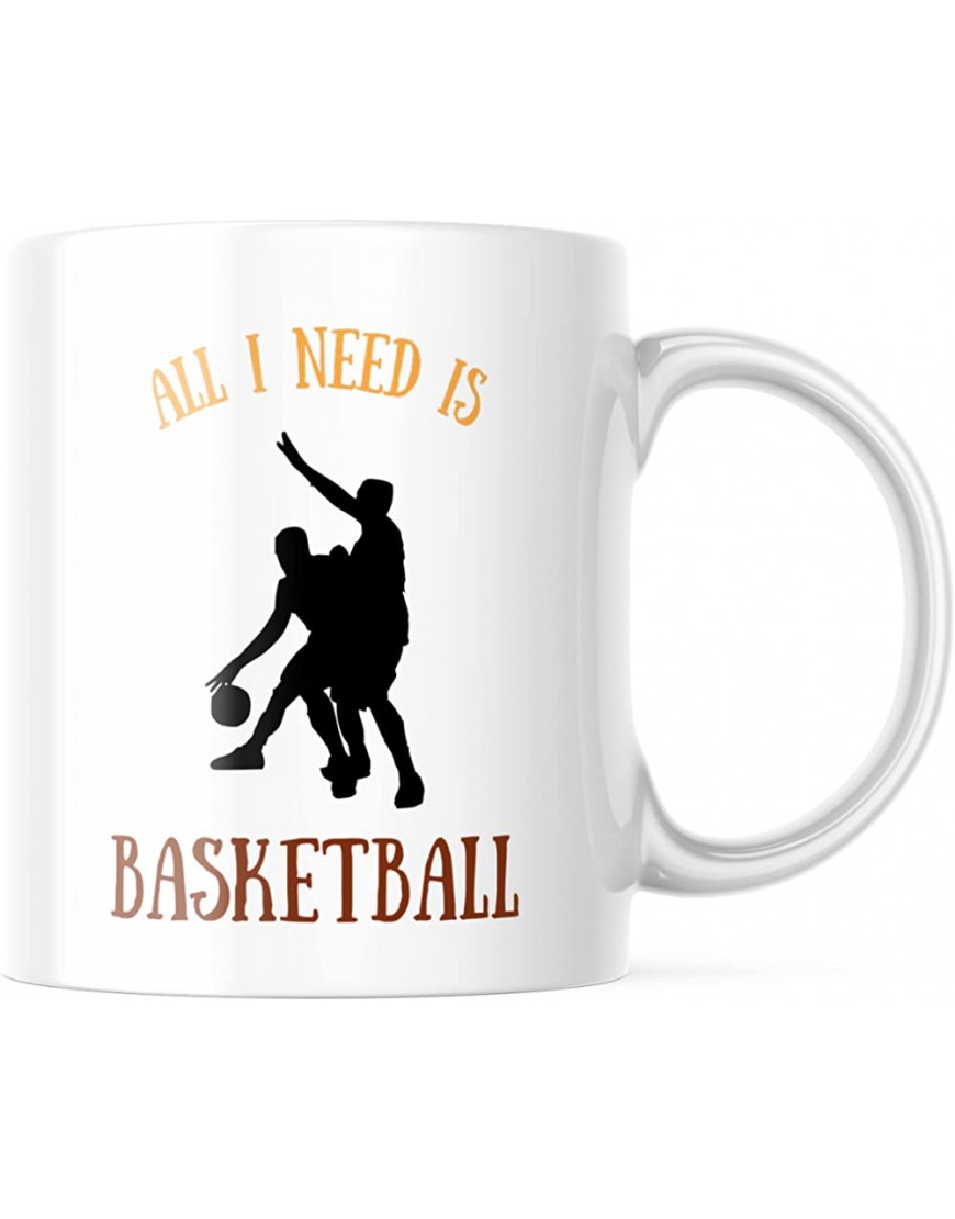 Divertidas tazas de baloncesto para regalos – All I Need is Basketball 11 onzas color blanco - BMHIH9K7