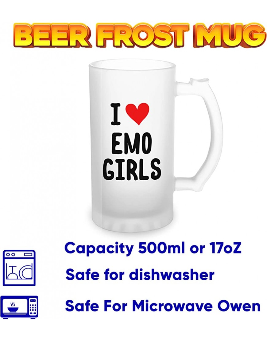 I Love Emo Girls Transparente taza de Stein de la cerveza 0.5L - BBFSODJ8