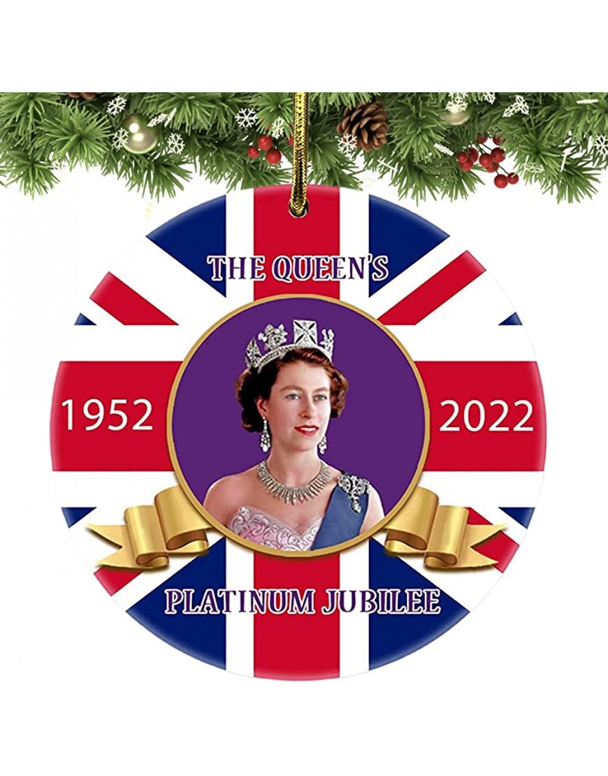 tacery Recuerdo de la británica Adorno de Navidad de Isabel II Recuerdo para el compañero de Trabajo de la Familia de los Amigos el de Platino - BIHATJKK