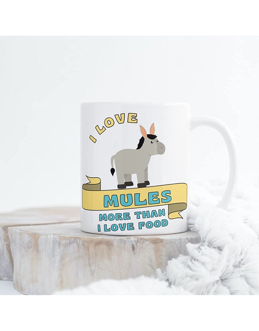 Taza de mula personalizada – El regalo para los amantes de los animales – I Love Mule More Than I Love Food 11 oz - BWYZPE9N