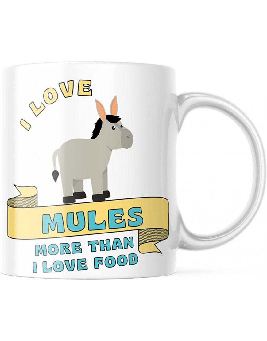 Taza de mula personalizada – El regalo para los amantes de los animales – I Love Mule More Than I Love Food 11 oz - BWYZPE9N