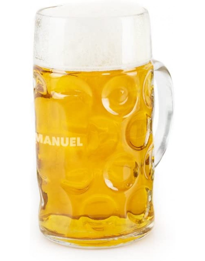 Regalo Original Jarra de Cerveza grabada Gigante de Vidrio de Hofbräuhaus 1 litro - BDOEPKV4