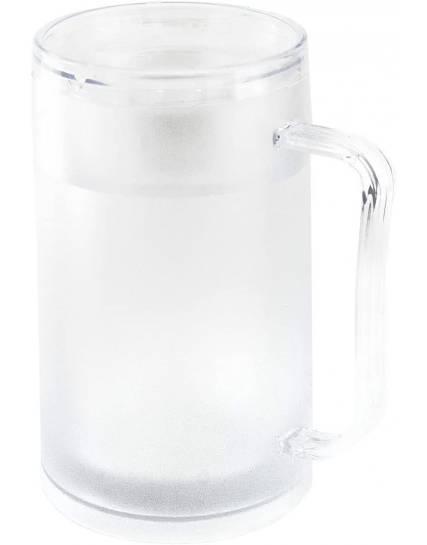 Taza de cerveza para congelar: Taza de hielo Frozen Mug vaso para beber de 0,4 litros 400 ml con batería de refrigeración para bebidas permanentemente heladas 1 Jarras de cerveza - BAGQUMJ9
