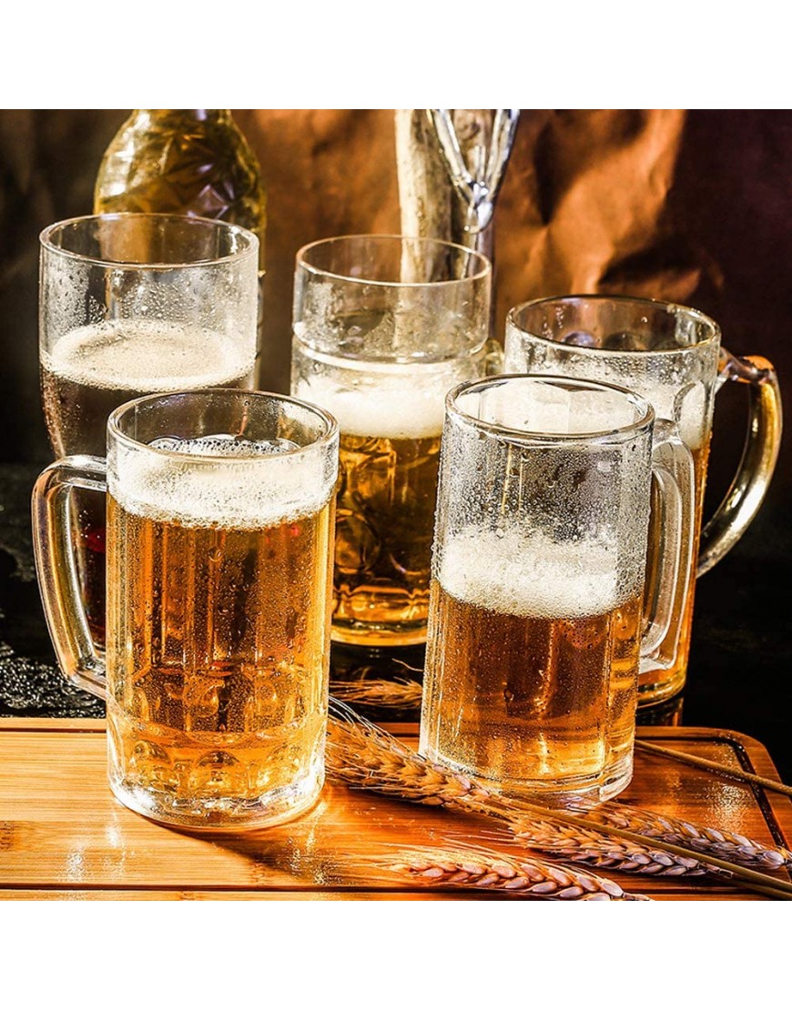 XGzhsa Jarra de cerveza con asa Vasos de cerveza Plástico Tazas de cerveza duraderas de 2 piezas 500 ml tazas de agua clásicas resistentes a caídas para bar en casa - BVOJMD36