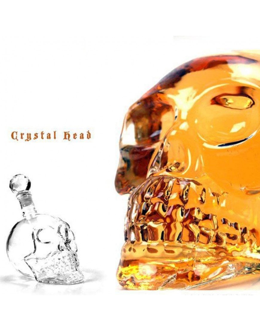 Copas De Vino,Copas para vino Creative Skull Glass Whisky Vodka Wine Crystal Bottle Spirits tazas de bebidas de vino transparentes Bar Home E - BGDEN3QQ