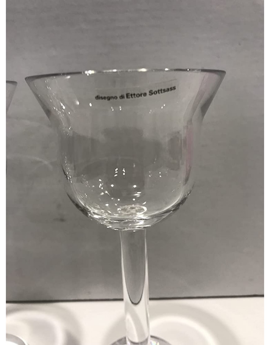 Par de vasos de cristal de vino licor diseño Ettore Subsass - BTMMT273