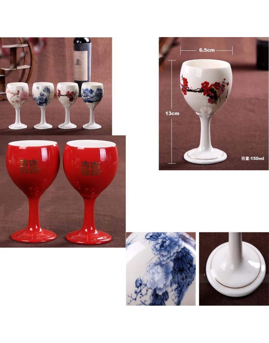 YZ-YUAN Exquisita Black Temptation Copa de Vino Creativa China de 150 ml 1 Copa de cerámica B05 - BIZMR8H9