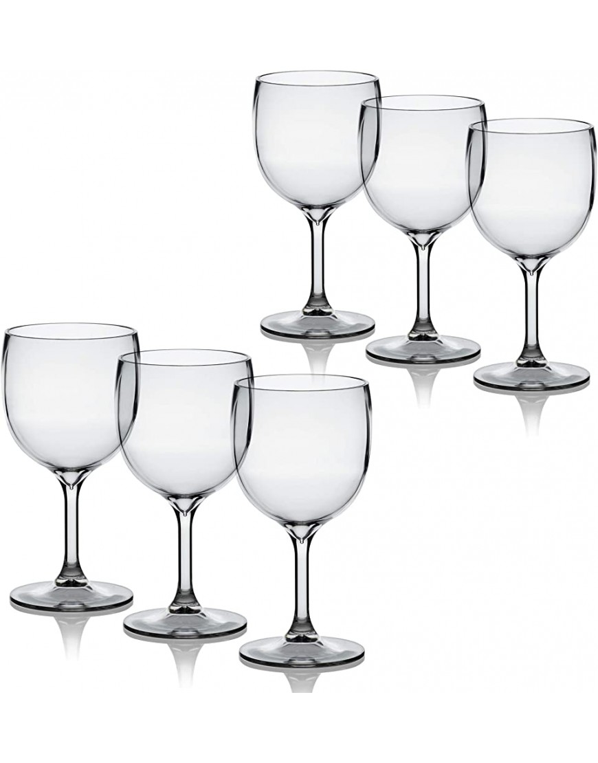 Copas de vino plastico plástico reutilizables vasos agua policarbonato irrompibles 26cl Juego de 6 copas - BKDAX29W