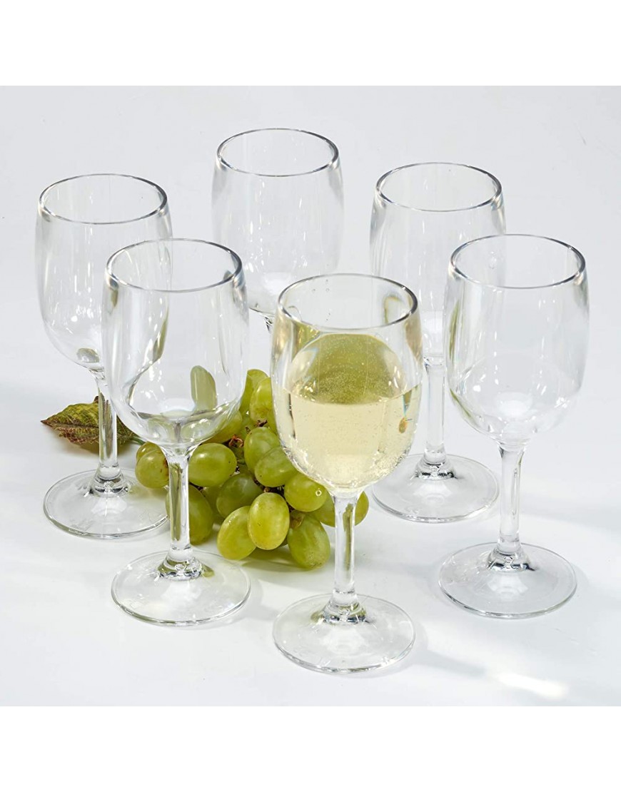 Copas de vino plastico plástico reutilizables vasos agua policarbonato irrompibles 26cl Juego de 6 copas - BKDAX29W