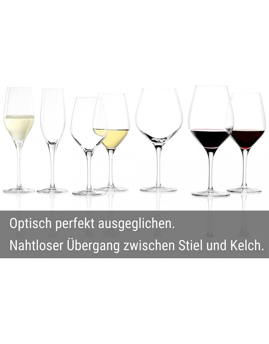 Copas para vino tinto Exquisit de Stölzle Lausitz de 480 ml juego de 6 aptas para lavavajillas: Copas para vino tinto universales para diversas variedades de vid con acabado refinado - BUNIC3JH