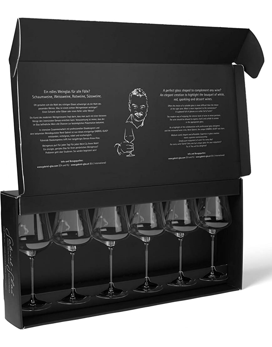 Gabriel-Glas Juego de 6 copas de vino de cristal austriaco Edición "StandArt" - BJTBFKK4