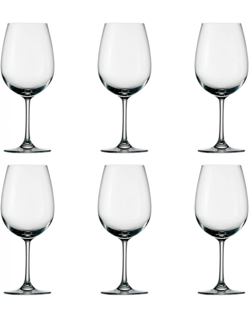 Set 6 copas de vino cristal liso modelo degustation diseño sofisticado y elegante aptas para lavavajillas 45 cl 22 x 8 cm - BAEUT19D