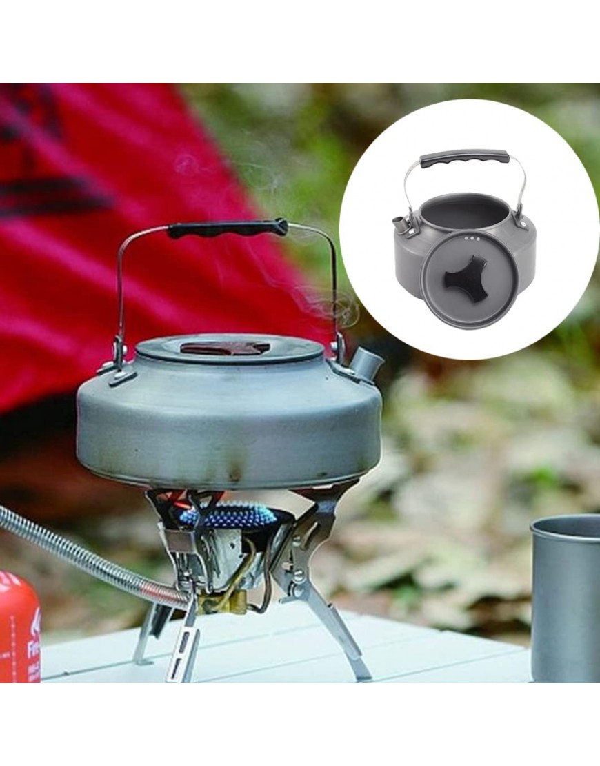 SouiWuzi Camping Tapot Camp Kettle Outdoor Cookware de Agua Potortable Portable para mochileros Picnic Picnic Fishing 1.1L Camp Kettles - BSLQAMVE