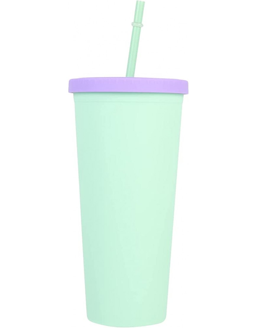 UPKOCH 1 Juego de con Botella de Agua de Paja Y Tapa de Café Helado Taza Taza Taza de Plástico Reutilizable Taza de Agua Taza de Café para Niños Adultos Verde - BJEKX6EK