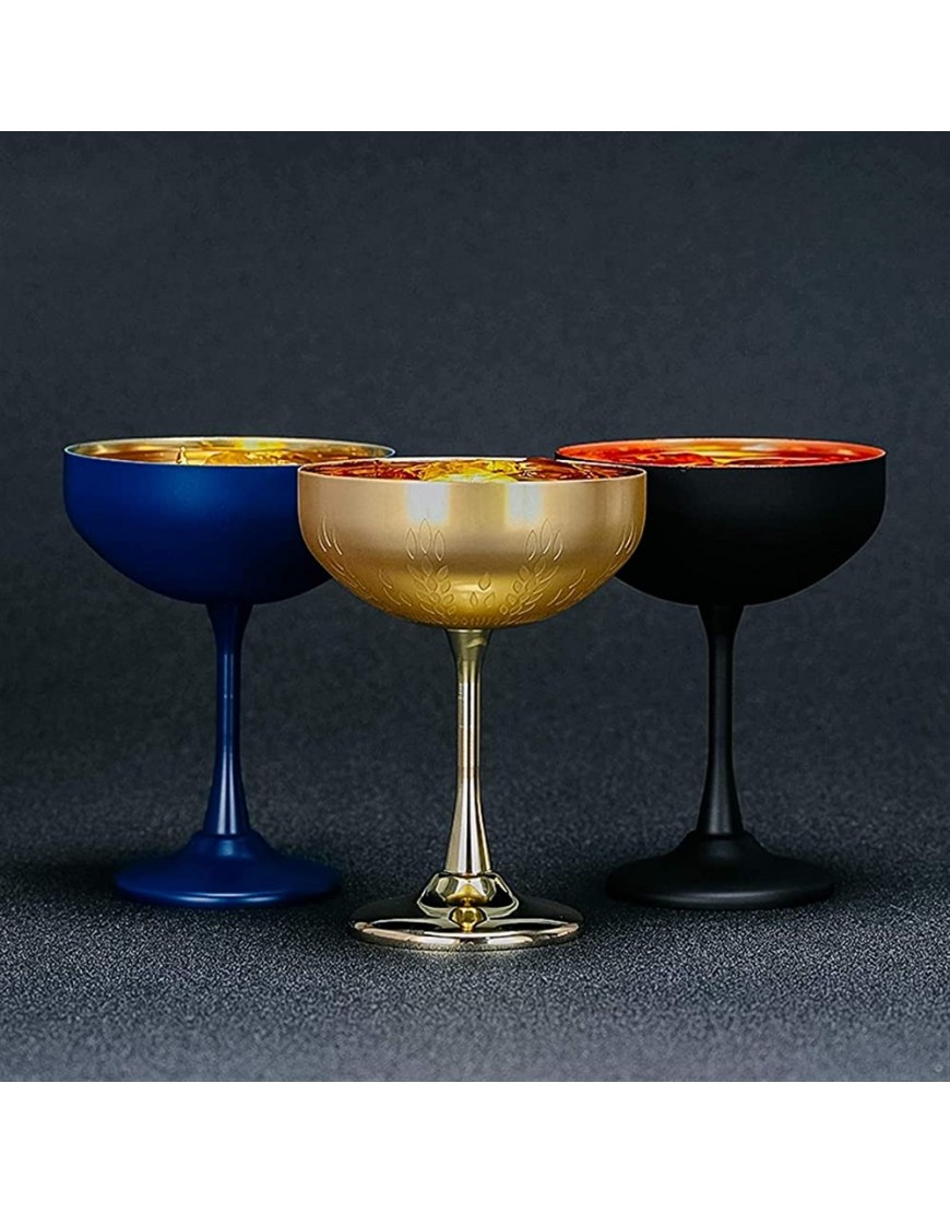 ERTERT Etching Martini Cocktail Gafas Acero Inoxidable Chapado en Cobre Color : Copper Plated - BUSYUQ14