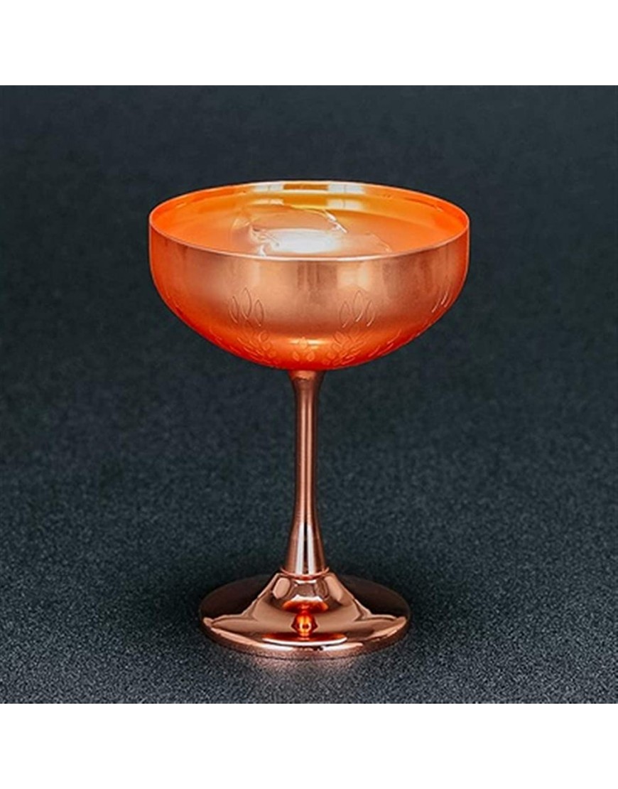 ERTERT Etching Martini Cocktail Gafas Acero Inoxidable Chapado en Cobre Color : Copper Plated - BUSYUQ14