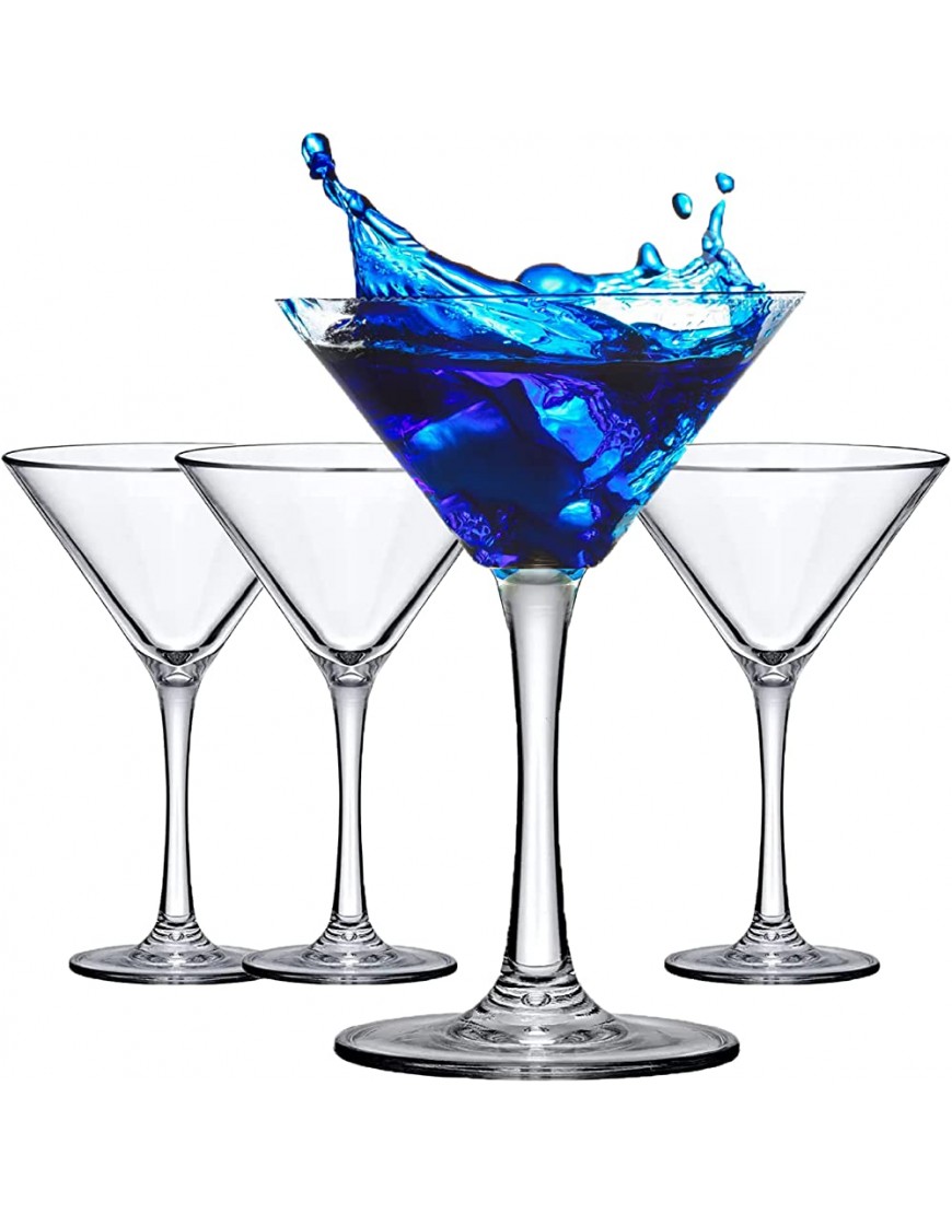 K BASIX Juego de 4 vasos de Martini irrompibles reutilizables de 10 onzas perfectos para cóctel whisky margarita cristalería para el hogar bar restaurante martini vasos de cristal y martini - BAIFCHDM