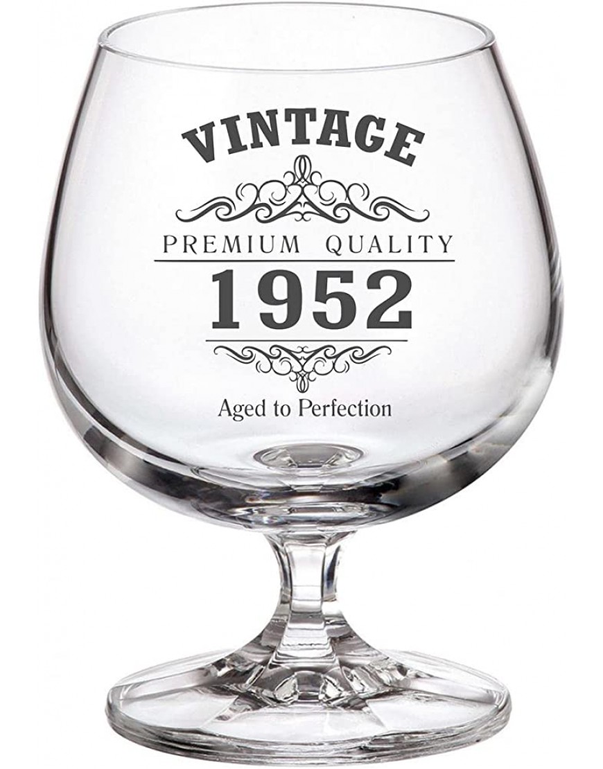 Vintage 1952 70 cumpleaños Bohemia Brandy Glass - BYLMZ82M