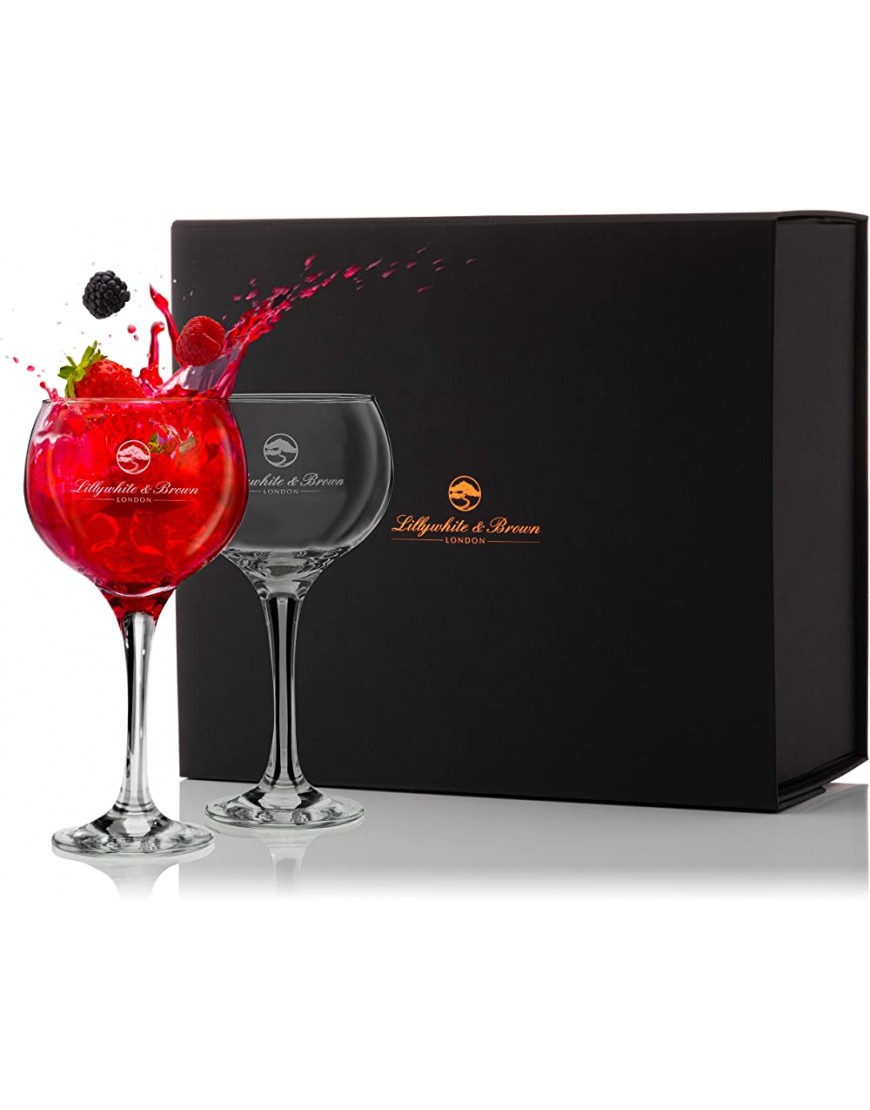 Copas de Ginebra Premium de Lillywhite & Brown – Copas de Balón Grandes de Cóctel Vino o G&T – Juego de 2 – 680ml - BDPOYQV1