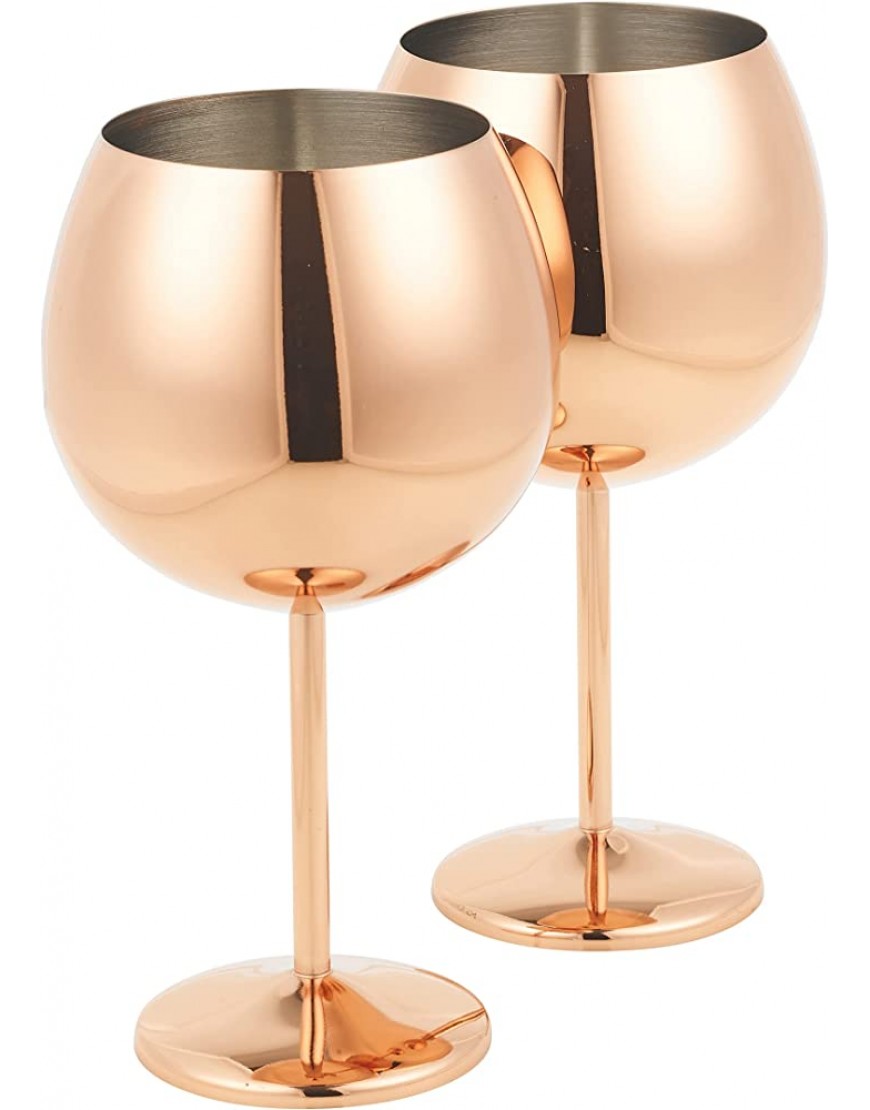 Homiu Ginebra de acero inoxidable de 700 ML 2 Pack de vasos redondos de oro rosa plata y oro rosa juego de regalo de copas irrompibles oro rosa - BUEXVJVD