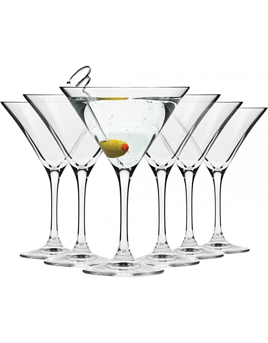 Krosno Copas Martini Cóctel | Conjunto 6 Piezas | 150 ML | Elite Collection | Perfectos para Uso en Casa Restaurante y en Fiestas | Apto para Lavavajillas - BJLEDQK5