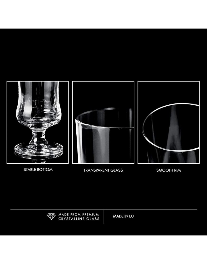Krosno Copas Pina Colada Cóctel Vasos | Conjunto 6 Piezas | 300 ML | Avant-Garde Collection | Perfectos para Uso en Casa Restaurante y en Fiestas | Apto para Lavavajillas - BMCYJHDE