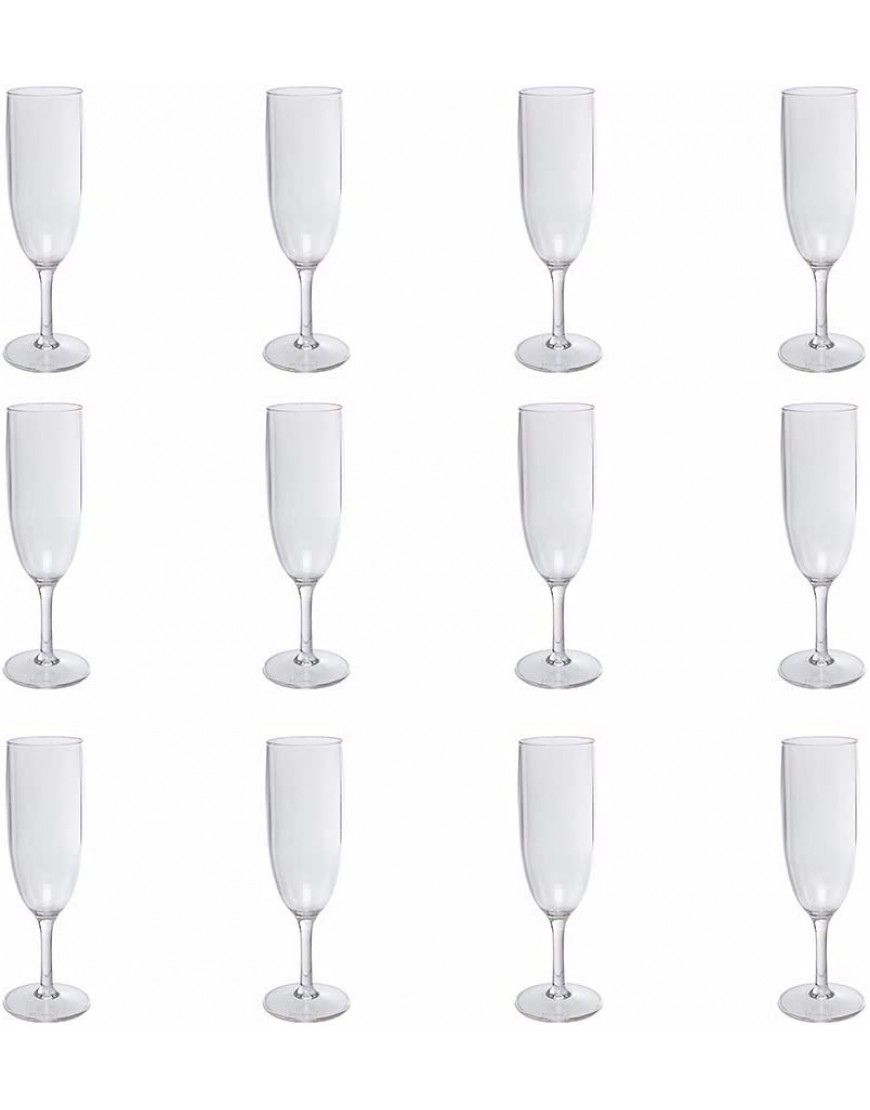 Nordiska Plast – 12 copas de champán copas de champán de plástico de 170 ml – Vasos de plástico reutilizables transparentes – Copa de champán de plástico inoxidable – Sin BPA – Fabricado en Suecia - BGKBQ75K