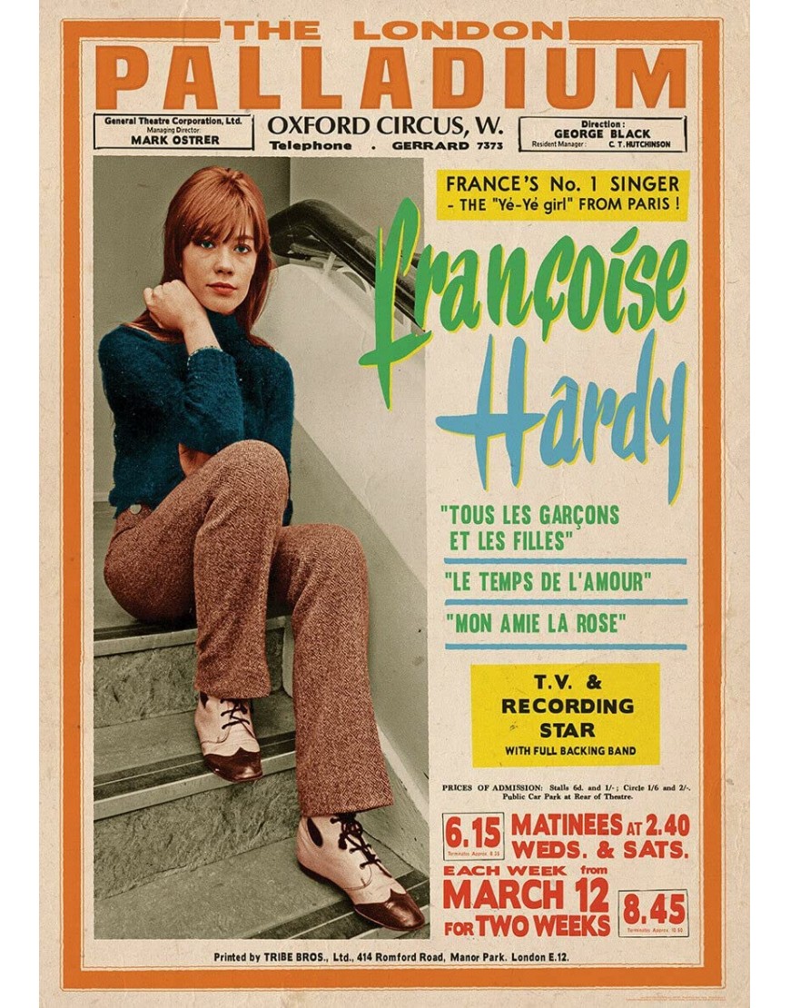 Póster de Francoise Hardy The Ye-Ye Girl From Paris Live at the London Palacio - BWRBAK5K
