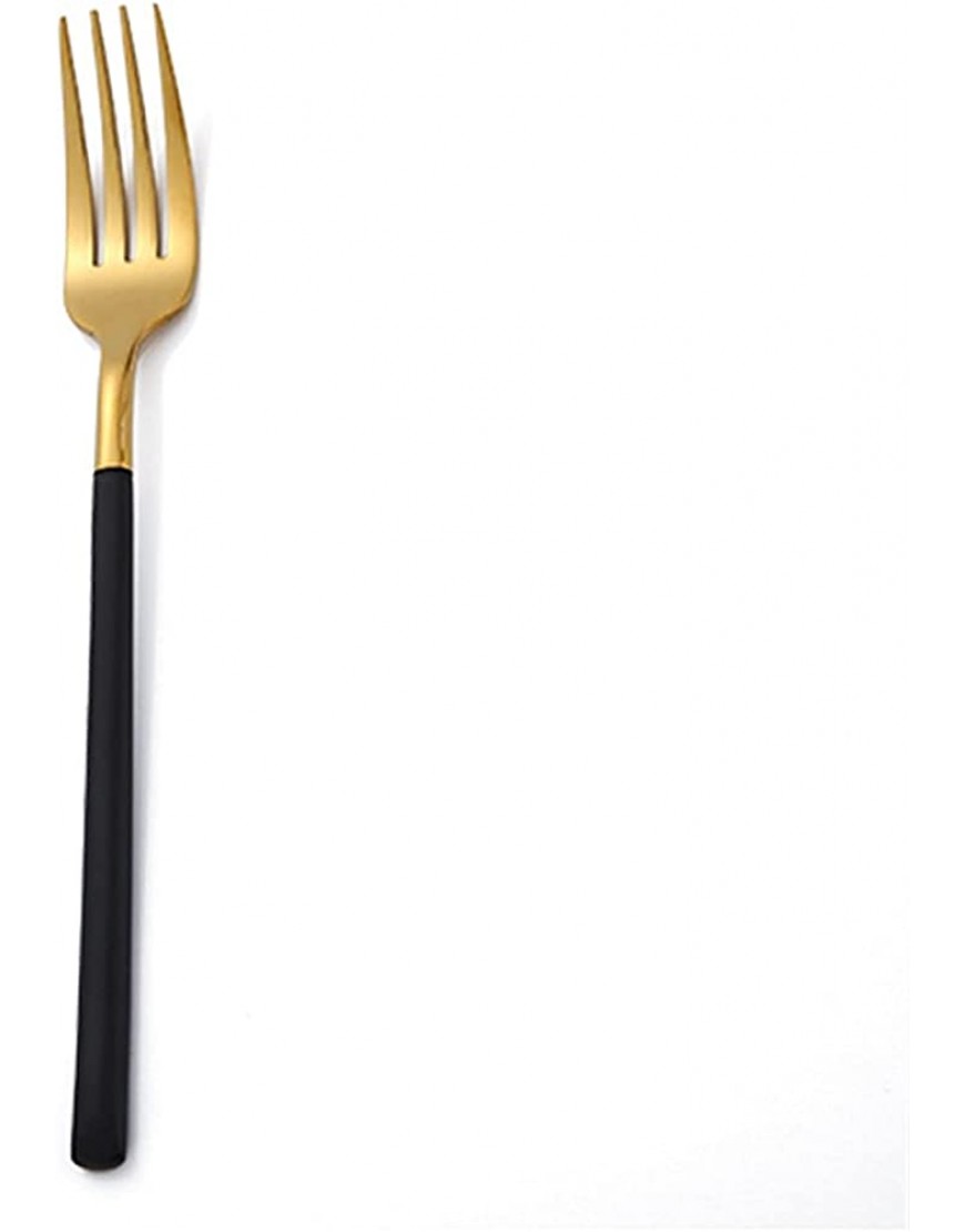 1 PCS 4 PCS Bright Black Gold TEAVTWARE Silverware Set Silverwork Forks Forks Spoons Kit de cuchillos Color : 1 pc tea spoon - BQYQMQJH