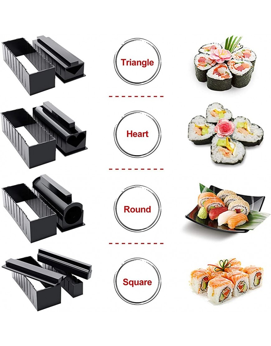 Kit para Hacer Sushi-Sushi Maker Deluxe Exclusive Online Video Tutorials Complete with Sushi Knife 11 Piece DIY Sushi Set - BHCNJHWJ
