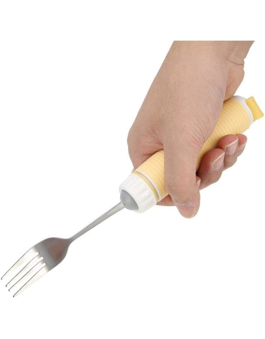 Fdit Utensilio de Cocina para discapacitados Tenedor o Cuchara extraíble Flexible y Giratorio - BPHIE2A6