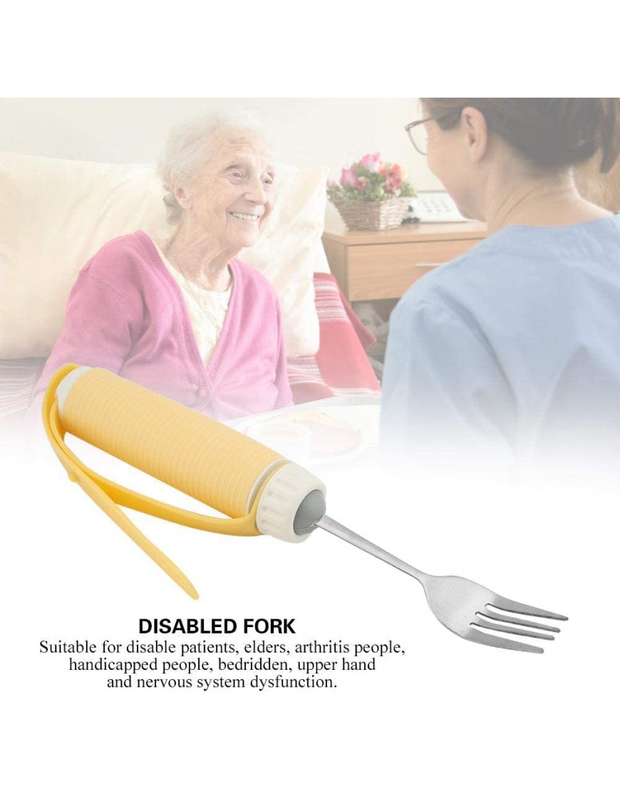 Fdit Utensilio de Cocina para discapacitados Tenedor o Cuchara extraíble Flexible y Giratorio - BPHIE2A6