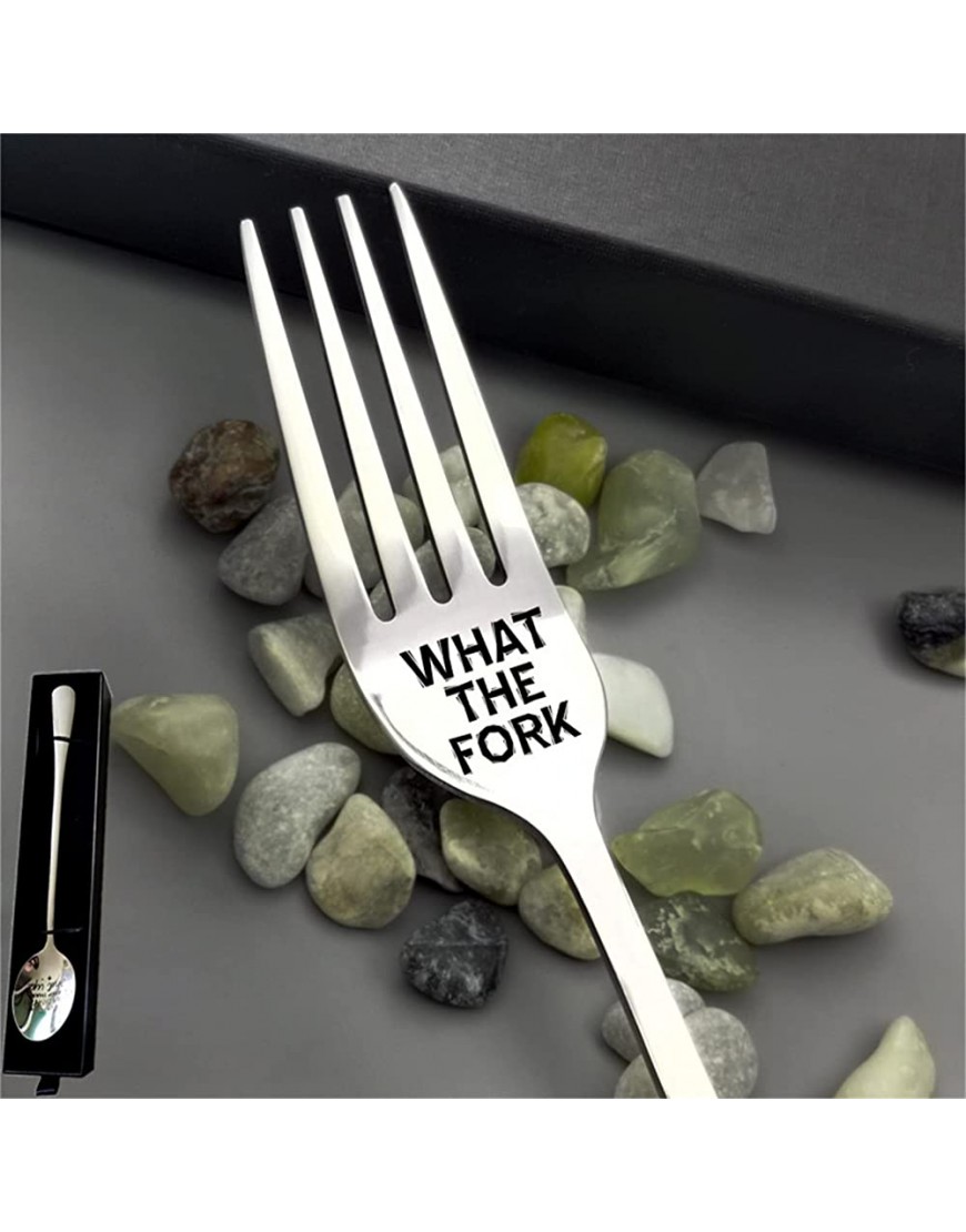 MEGH Engraved Fork Best Funny Gift for Loved One Dinner Forks Funny Tableware Engraved with I Forking Love You with High-End Gift Box E - BMLEAJKH