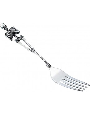 XUnion # 7igq25 creativo titanio acero esqueleto tenedor cuchara tenedor cuchara occidental vajilla Gris #D11e71 M - BLWLX269