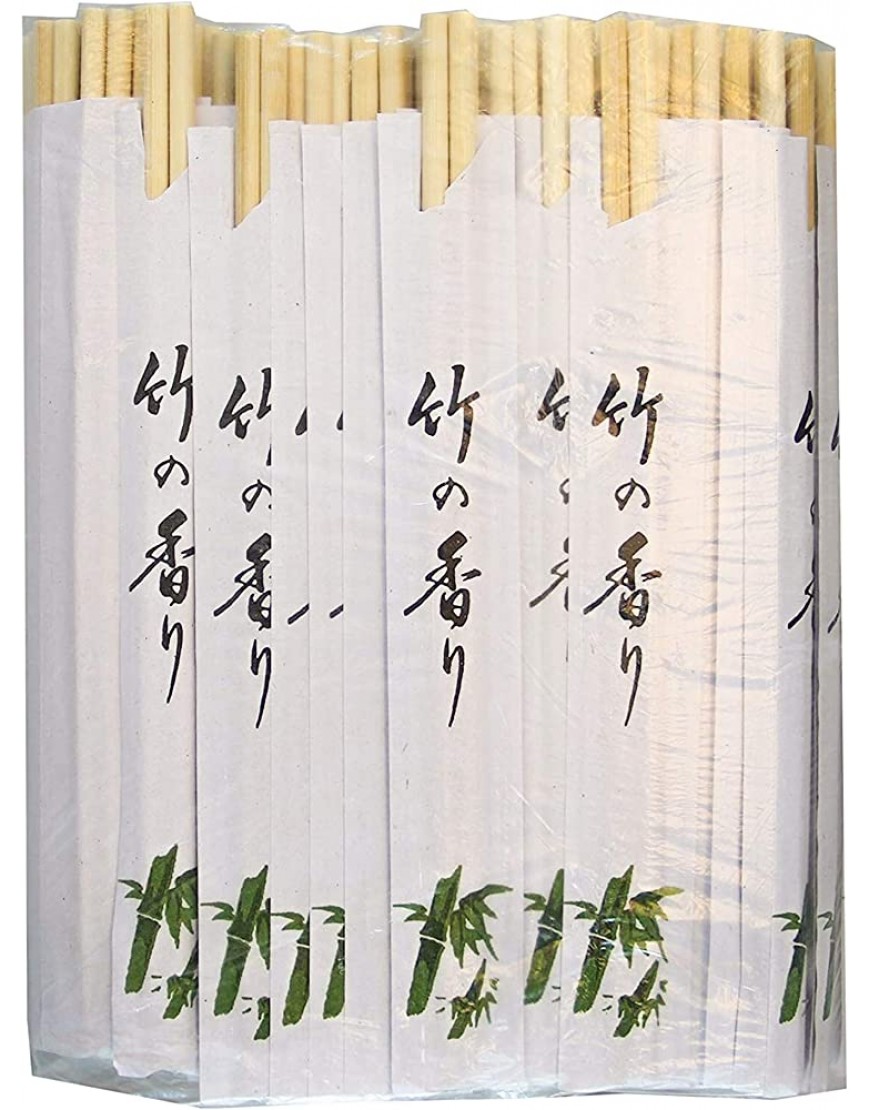 Paquete de 100 pares de palillos desechables de madera de bambú envueltos individualmente 100 unidades - BLBIHWHK