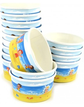 42 tazas de 80 cc diseño de mar para niños ideales para helados yogur frutas frescas y semifrías. - BJXIV6KH