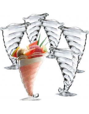 Kit de 6 copas de helado Fortuna con forma de caracola de 11 cm de diámetro 320 ml - BDPFZDVK
