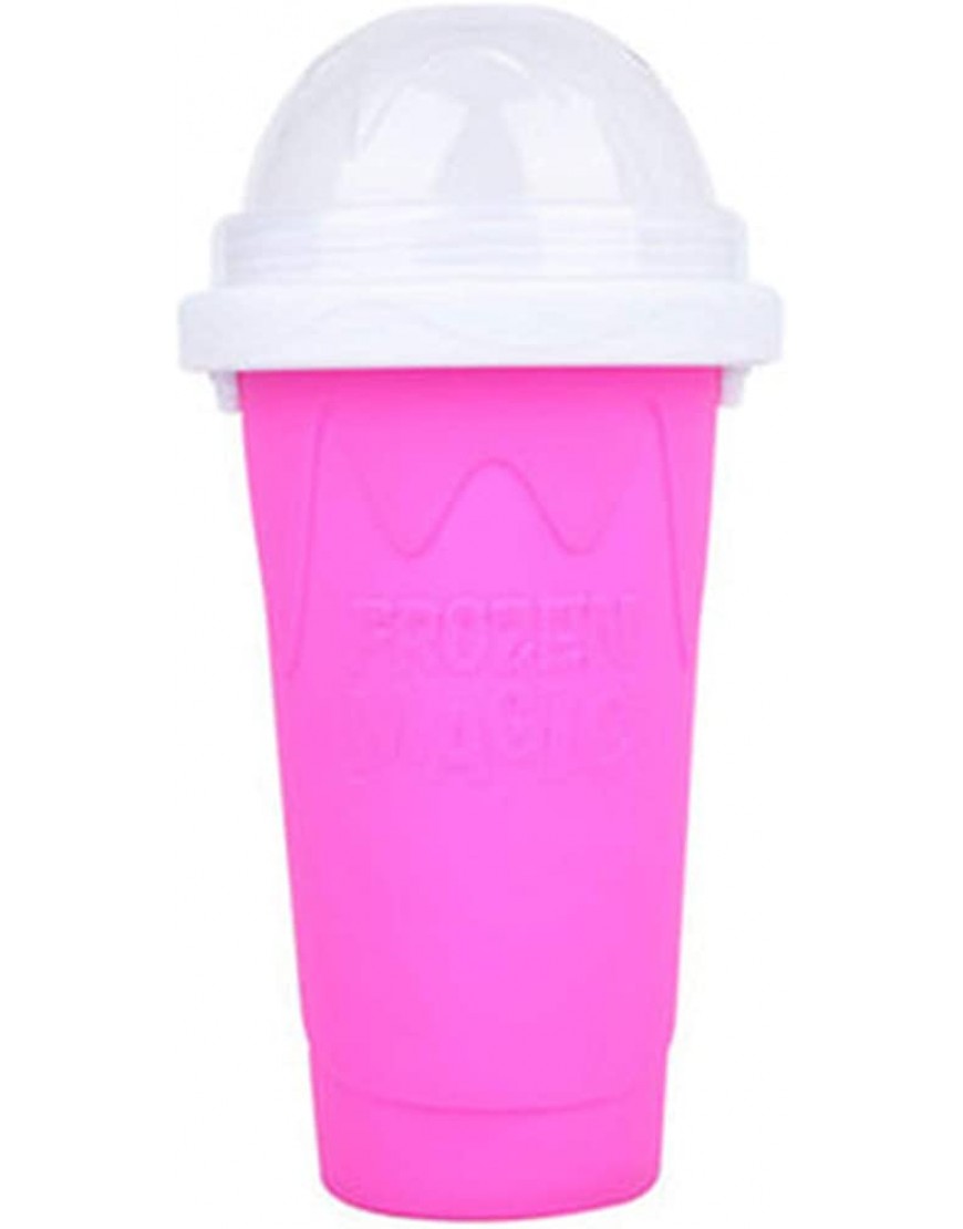 lefeindgdi Slushie Cup Magic Smoothie Cup Homemade Smoothies Cup Dual Layer Squeezing Cooling Cup Slushy Ice Cream Maker for Kids-Rose Red - BJQRK9QN