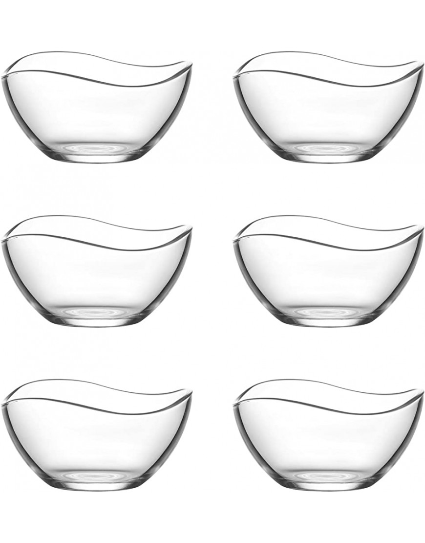 Lav 6 copas de cristal Vira rígida Vidrio – Cuenco de postre vorspeise rígida 215 ml - BYFNKAWK