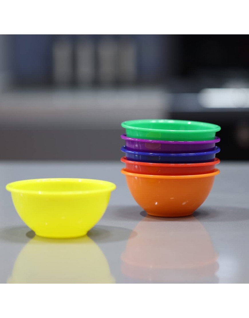 Juego de cuencos de plástico irrompible cuencos de color multiusos cuenco seguro para niños juego de 6 cuencos de plástico para microondas - BYSCR244