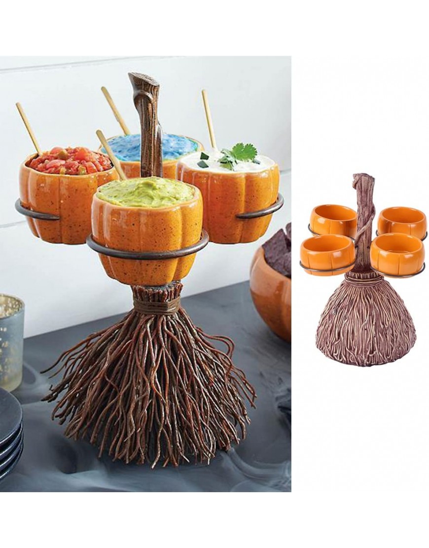 Cuenco de calabaza para aperitivos de Halloween decoración creativa cesta de aperitivos soporte para caramelos perfecto para servir ensalada postre 4 tazones - BREKZ1JN
