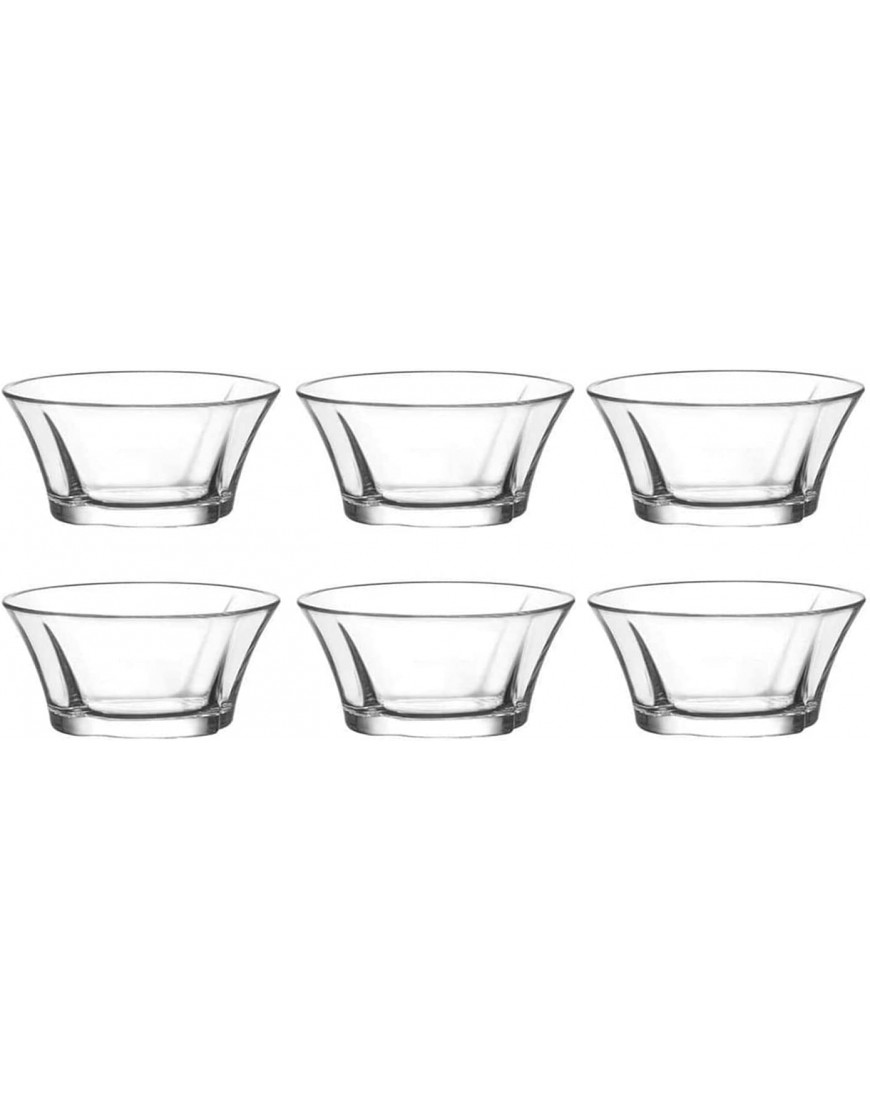 Lav Set de 6 boles de cristal modelo Truva cuencos para servir aperitivos postres resistentes aptos para lavavajillas 310 ml 12 x 5,5 cm - BGLYFH2M