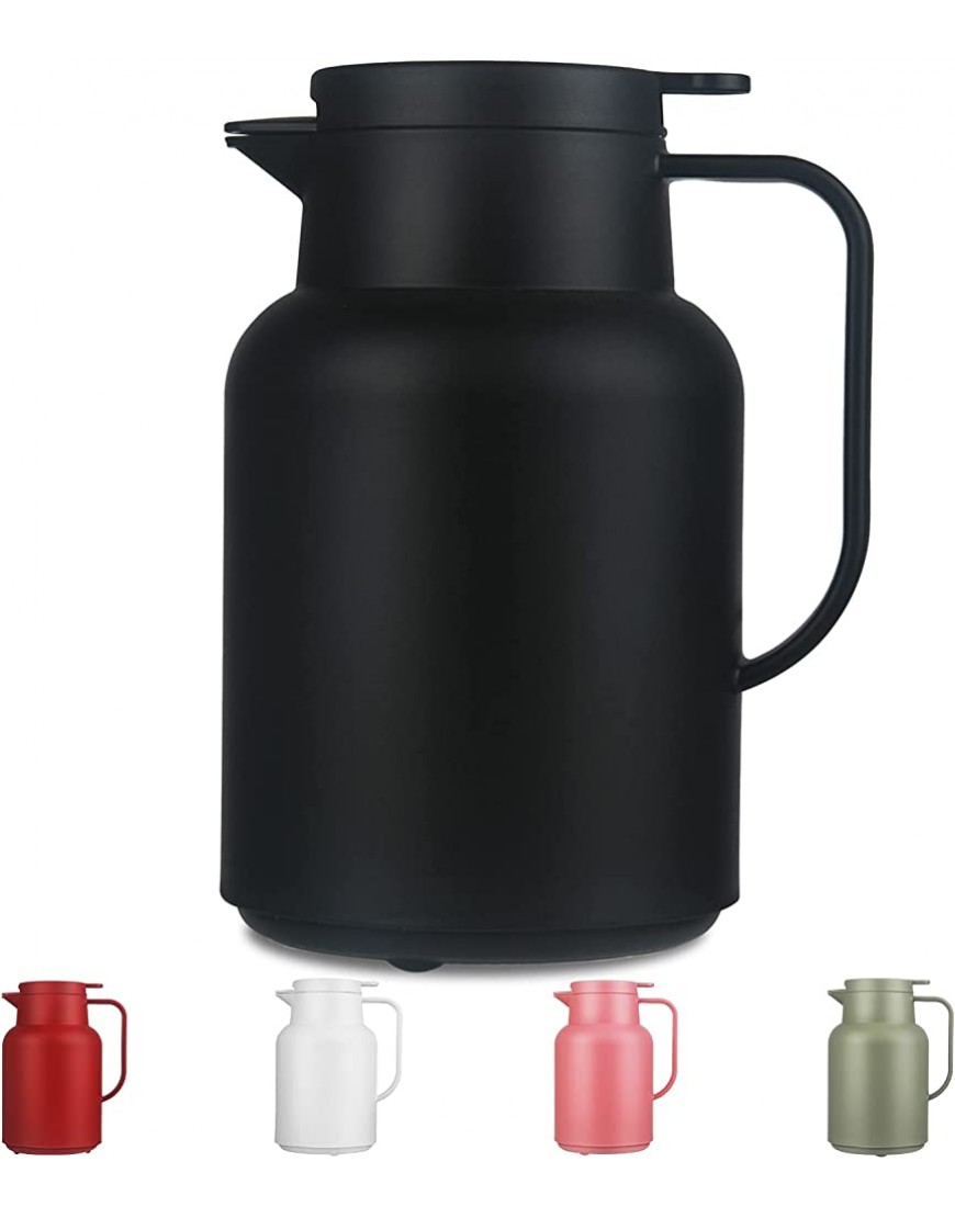 SHBRIFA Jarra térmica de 1,5 litros con Inserto de Vidrio de Doble Pared Ideal como Jarra de café Tetera o Jarra de Agua para el hogar o la Oficina - BMVZIEA8