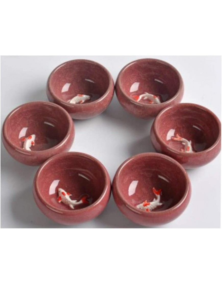 EMERS Juego de té de kungfú Naranja de 6 uds Taza de té de cerámica Juegos de té Amp de Viaje Tetera hirviendo de Cocina de té verde 425 - BBZUKEKQ