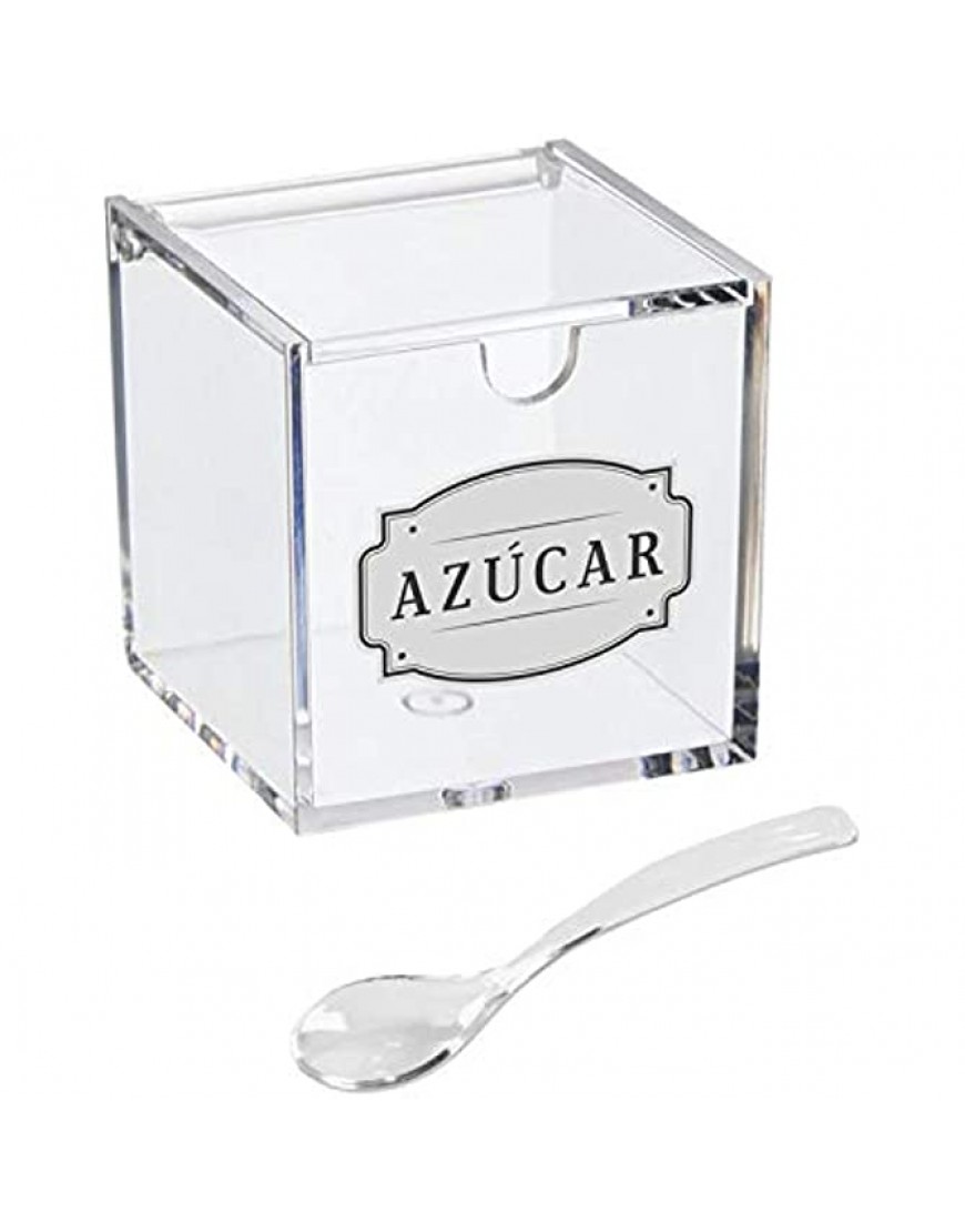 Home Gadgets Azucarero Cocina con Tapa Original Acrilico con Cuchara 16 cm - BJGHRVB3