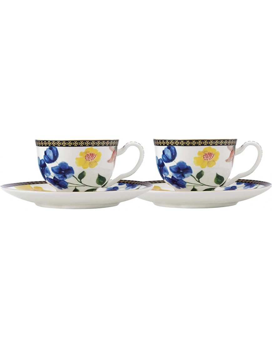 Maxwell & Williams Demi-Vasos de café y platillos diseño de Contessa Porcelana Blanco - BCNRQMD6