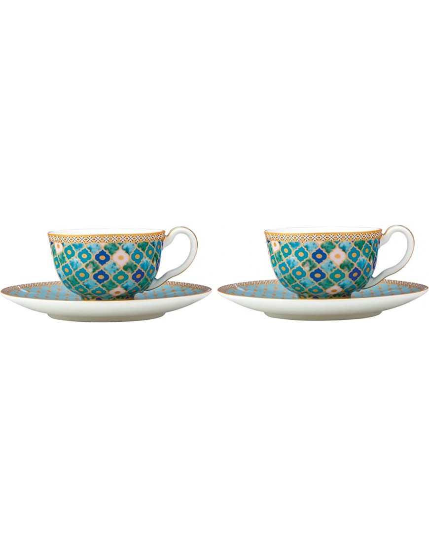 Maxwell & Williams Teas & C’s Kasbah Juego de 2 Tazas de Café y Plato de Porcelana 85 ml – Verde - BHPHDVK4